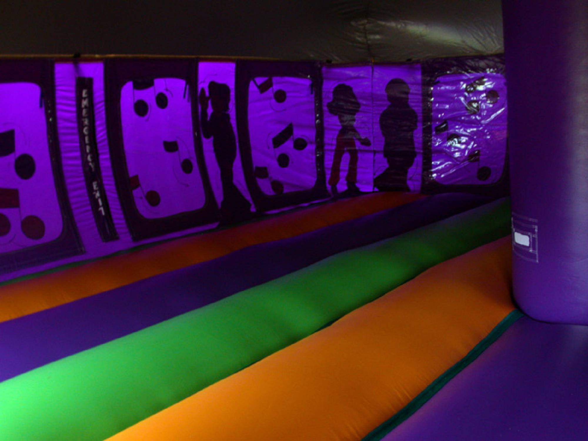 Another inside view of the Disco Dome bounce house