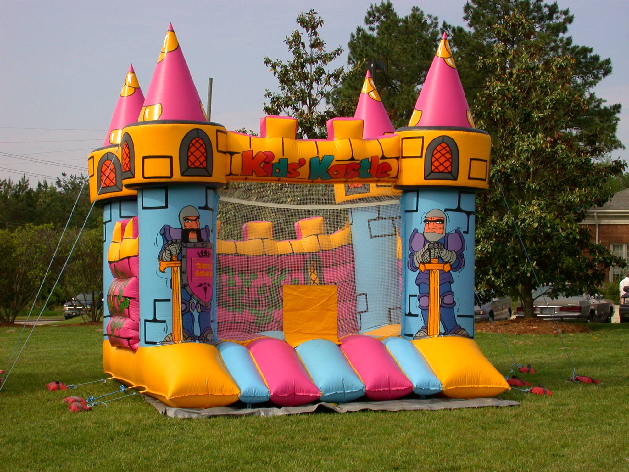 Front view of the Kid Kastle bounce house in Raleigh
