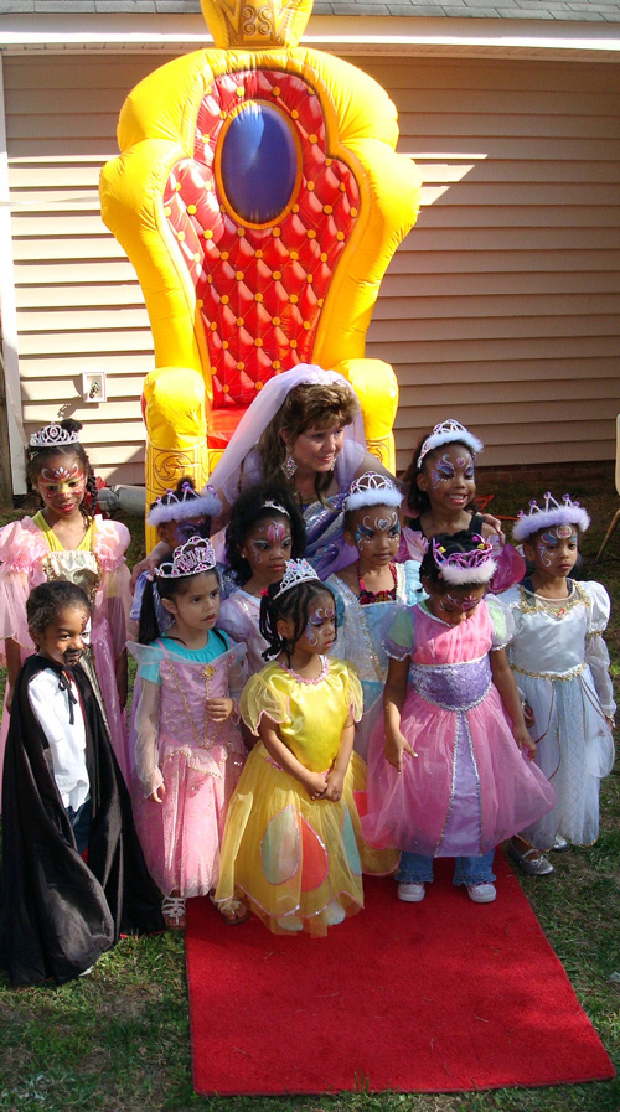 Princess party with throne chair rental