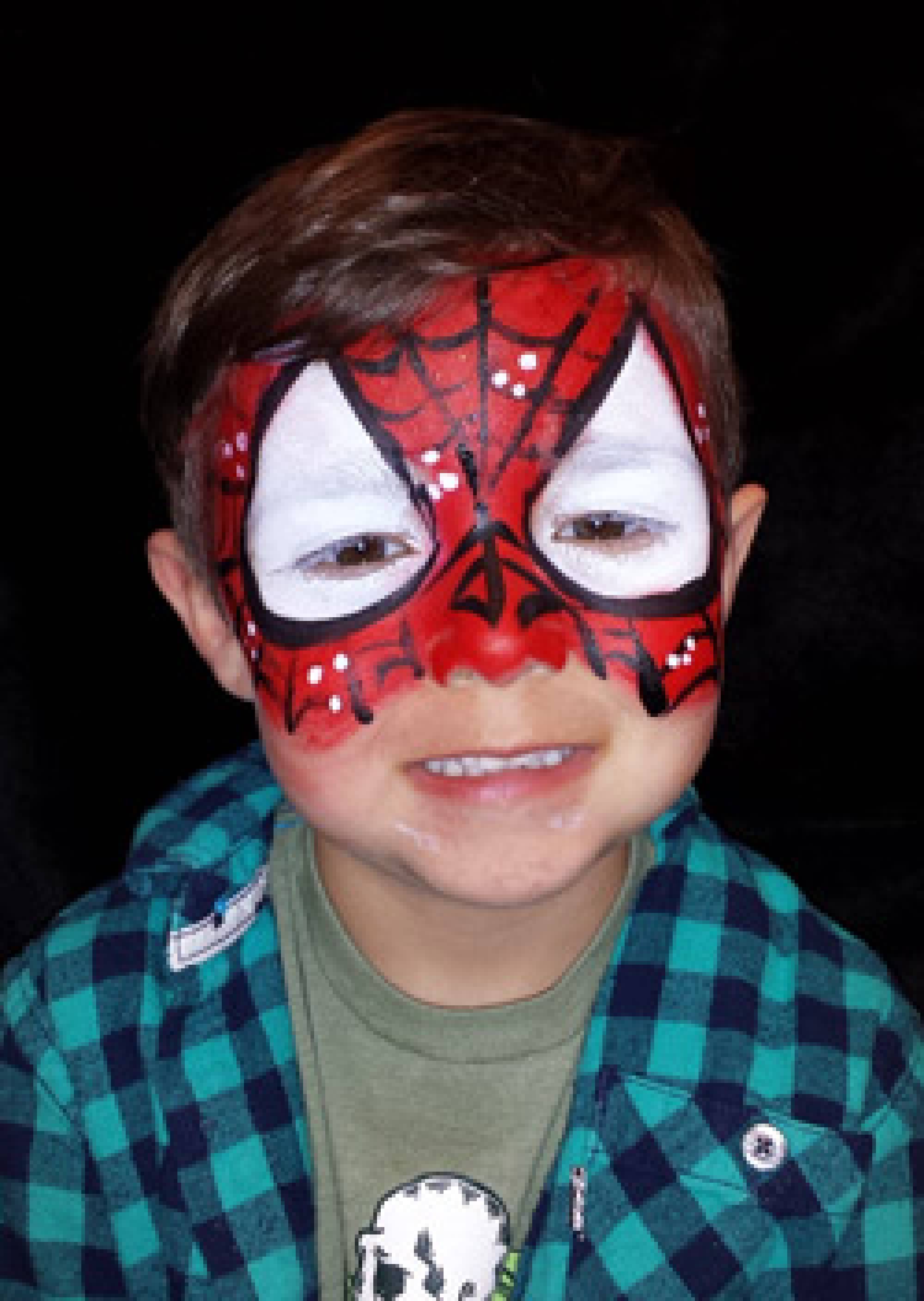 Spiderman face painting in Raleigh